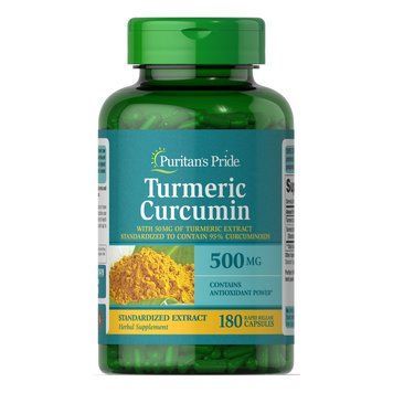 Puritan's Pride Turmeric Curcumin 500 mg, 180 капсул CN13140 фото