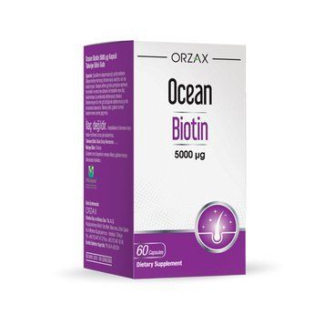 Orzax Ocean Biotin 5000 mcg, 60 капсул CN16291 фото