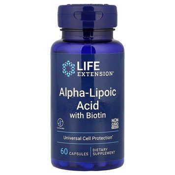 Life Extension Alpha-Lipoic Acid with Biotin, 60 капсул CN17287 фото