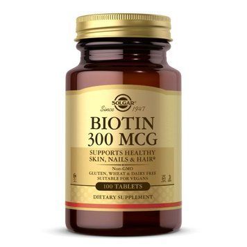 Solgar Biotin 300 mcg, 100 таблеток CN6036 фото