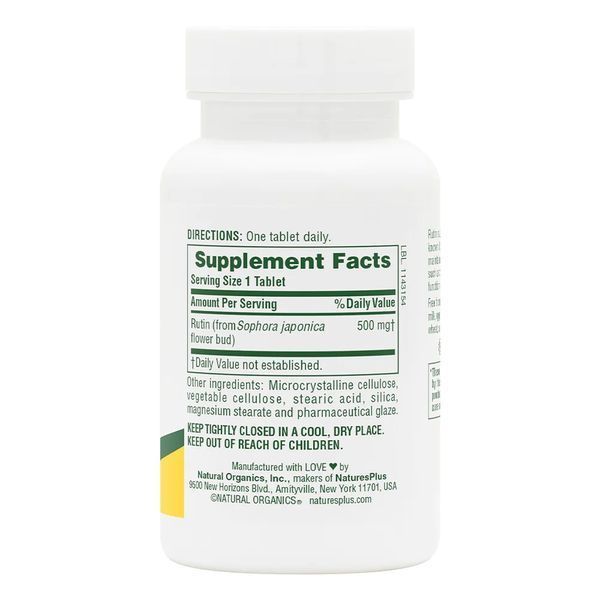 Natures Plus Rutin 500 mg, 60 таблеток CN11740 фото