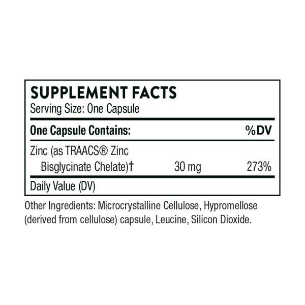 Zinc Bisglycinate 30 mg - 60 caps 2023-10-3072 фото