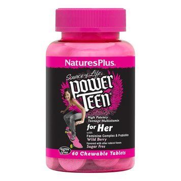 Natures Plus Power Teen for Her, 60 жевательных таблеток - Лесная ягода CN11807-1 фото