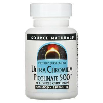 Source Naturals Ultra Chromium Picolinate 500 mcg, 120 таблеток CN12572 фото