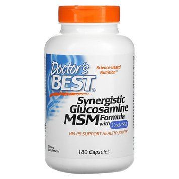 Doctor's Best Synergistic Glucosamine MSM Formula, 180 капсул CN9418 фото