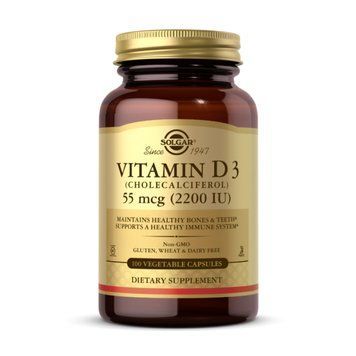 Vitamin D3 (Cholecalciferol) 55 mcg (2200 IU) - 100 vcaps F02F3D2034BC фото