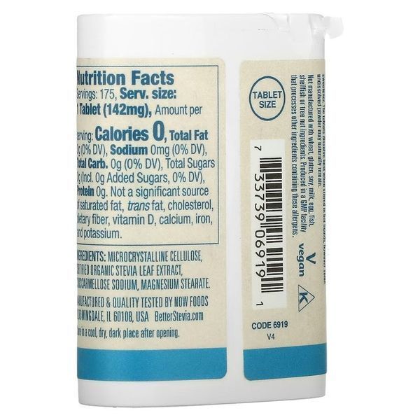 NOW Better Stevia Instant Tabs, 175 таблеток CN12646 фото