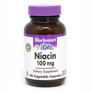 Bluebonnet Nutrition Niacin 100 mg, 90 вегакапсул CN3983 фото