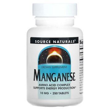 Source Naturals Manganese 10 mg, 250 таблеток CN12573 фото