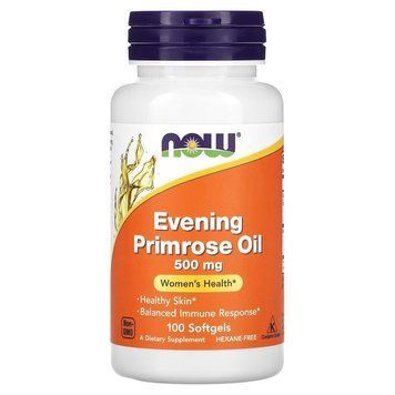 NOW Evening Primrose Oil 500 mg, 100 капсул CN10905 фото