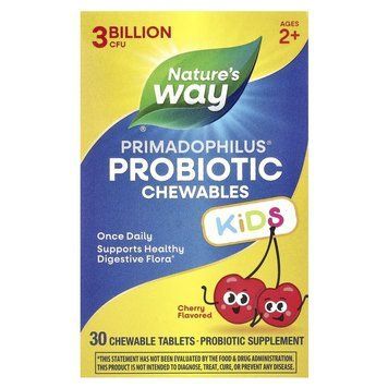 Nature's Way Primadophilus Kids 3 Billion CFU, 30 жевательных таблеток - Вишня CN16465-2 фото