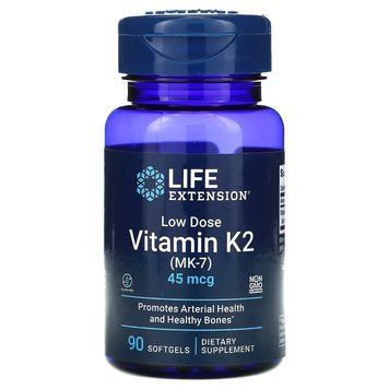 Life Extension Vitamin K2 45 mcg, 90 капсул EF5F6E491230 фото
