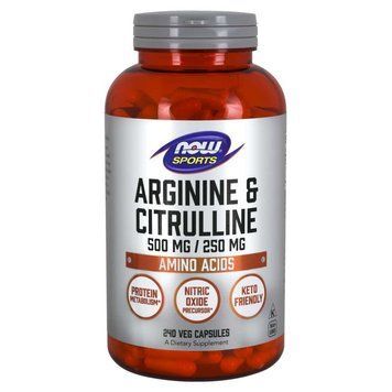 NOW Sports Arginine and Citrulline, 240 вегакапсул CN5427 фото