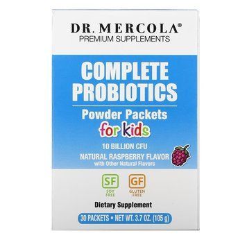 Dr. Mercola Complete Probiotics for Kids, 30 пакетиков - Малина CN10062-1 фото