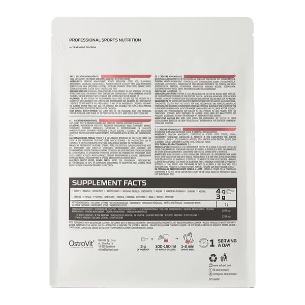 OstroVit Creatine Monohydrate, 300 грамм - Арбуз CN1410-1 фото