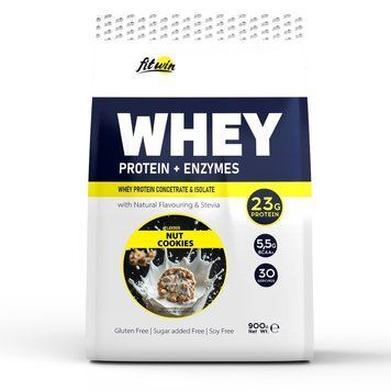 FitWin Whey Protein + Enzymes, 900 грамм - Ореховое печенье CN14872-6 фото