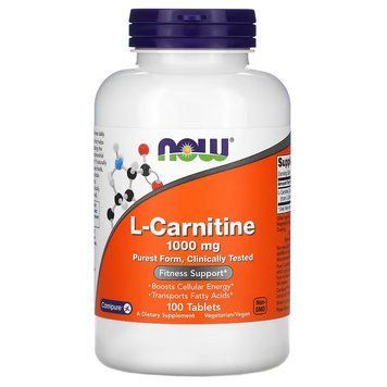 NOW L-Carnitine 1000 mg, 100 таблеток CN9909 фото