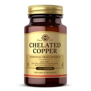 Solgar Chelated Copper, 100 таблеток CN6062 фото