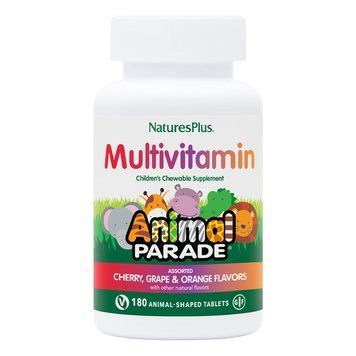 Natures Plus Animal Parade Children's Multivitamin, 180 жевательных таблеток - Вишня CN9470-2 фото