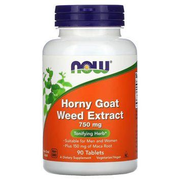 NOW Horny Goat Weed 750 mg, 90 таблеток CN10334 фото