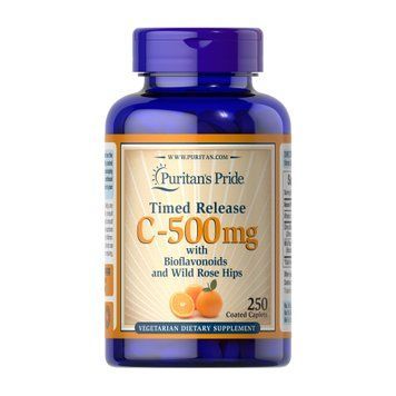 Vitamin C-500 mg with Rose Hips Time Release - 250 caps 2023-10-7542 фото