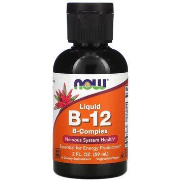 NOW Vitamin B12 Complex Liquid, 59 мл CN12432 фото