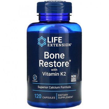 Life Extension Bone Restore with Vitamin K2, 120 капсул CN9683 фото