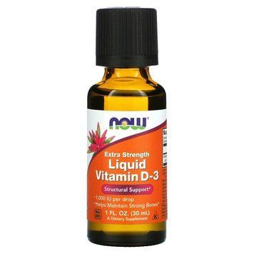 NOW Vitamin D3 Extra Strength, 30 мл CN12508 фото