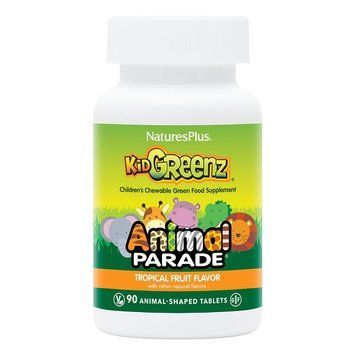 Natures Plus Animal Parade Kid Greenz, 90 жувальних таблеток - Тропічні фрукти CN11813-1 фото