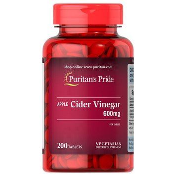 Puritan's Pride Apple Cider Vinegar 600 mg, 200 таблеток CN8844 фото