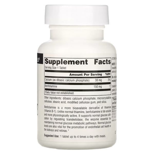 Source Naturals Benfotiamine 150 mg, 60 таблеток CN14386 фото