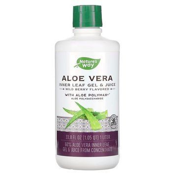 Nature's Way Aloe Vera Leaf Gel and Juice, 1 л - Лісова ягода CN10690-1 фото