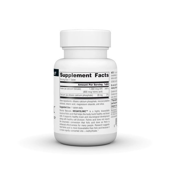 Source Naturals MegaFolinic 800 mg, 60 таблеток CN13596 фото