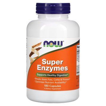 NOW Super Enzymes, 180 капсул CN10506 фото