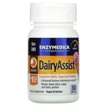 Enzymedica Dairy Assist, 30 капсул CN7660 фото