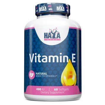 Haya Labs Vitamin E Mixed Tocopherols 400 IU, 60 капсул CN12120 фото