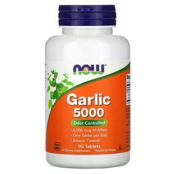 NOW Garlic 5000 mcg, 90 таблеток CN10928 фото