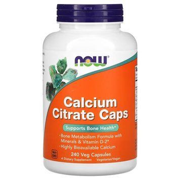 NOW Calcium Citrate, 240 вегакапсул CN10223 фото