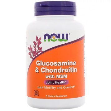 NOW Glucosamine & Chondroitin with MSM, 90 капсул CN0713 фото