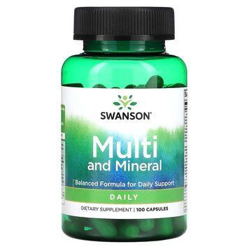 Swanson Multi and Mineral Daily, 100 капсул CN14494 фото