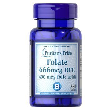 Puritan's Pride Folic Acid 400 mcg, 250 таблеток CN12886 фото