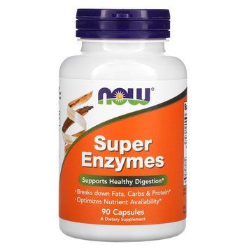 NOW Super Enzymes, 90 капсул CN10507 фото