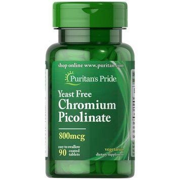 Puritan's Pride Chromium Picolinate 800 mcg, 90 таблеток CN8886 фото