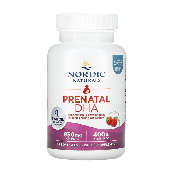 Prenatal DHA - 90 softgels Strawberry 2023-10-5948 фото