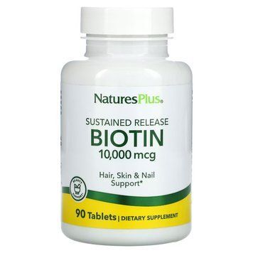 Natures Plus Biotin 10000 mcg, 90 таблеток CN11681 фото