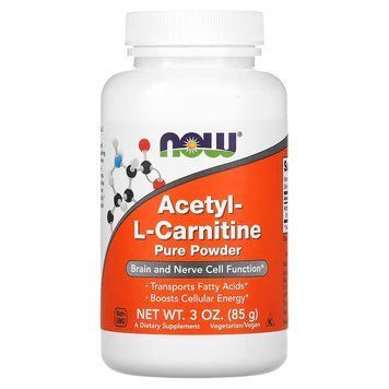 NOW Acetyl-L-Carnitine, 85 грам CN11388 фото