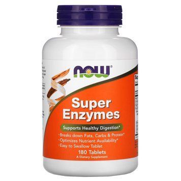 NOW Super Enzymes, 180 таблеток CN10508 фото