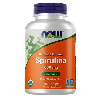 NOW Spirulina 500 mg, 500 таблеток CN4519 фото