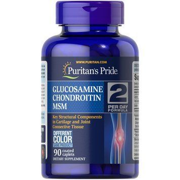 Puritan's Pride Chondroitin Glucosamine MSM 2 Per Day Formula, 90 каплет CN2380 фото
