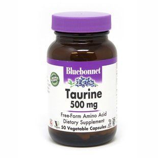 Bluebonnet Nutrition Taurine 500 mg, 50 вегакапсул CN7897 фото